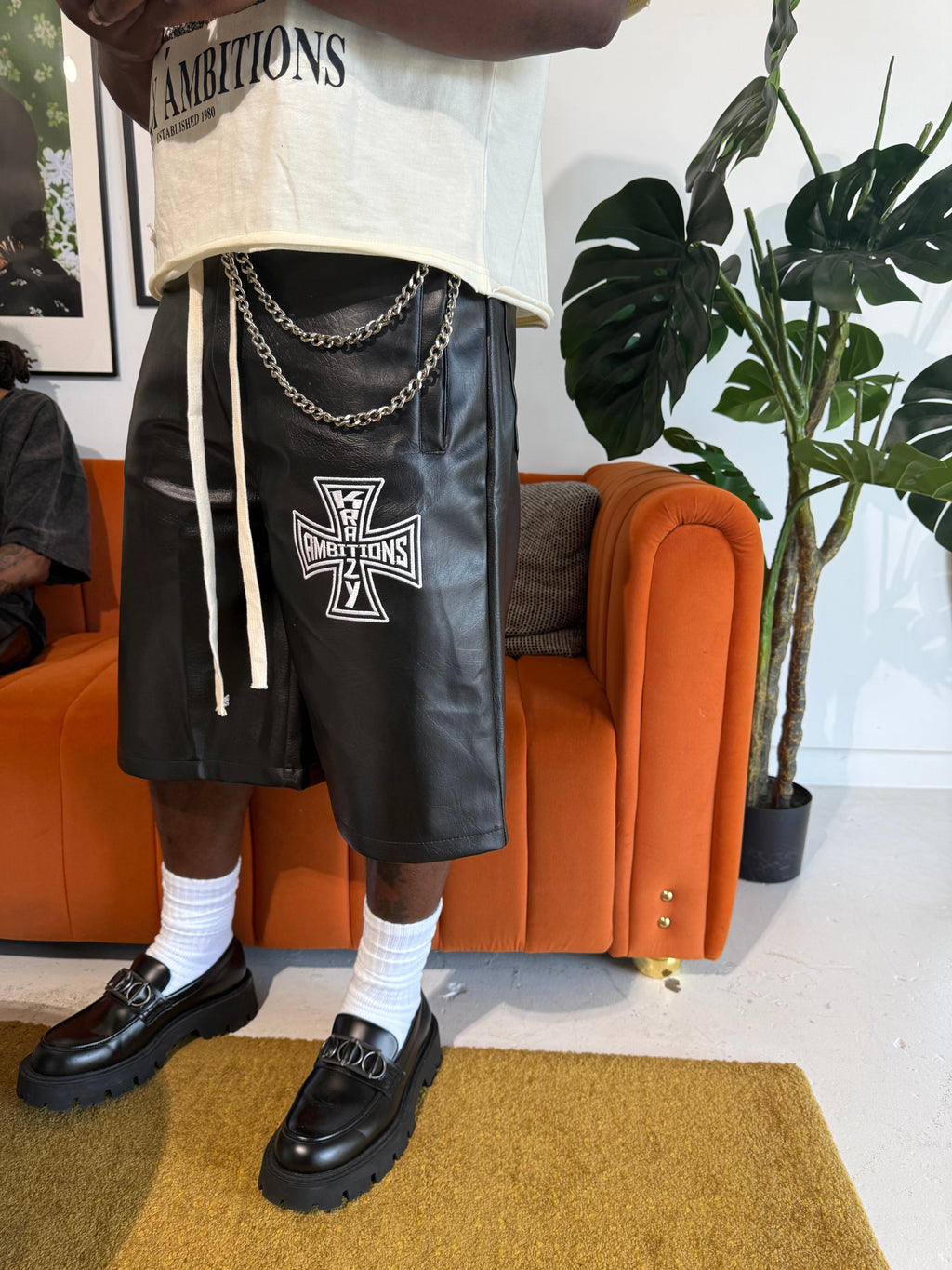 Runway Leather Shorts